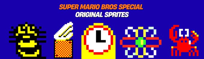 Super Mario Bros Special Hudson Soft screen original sprites