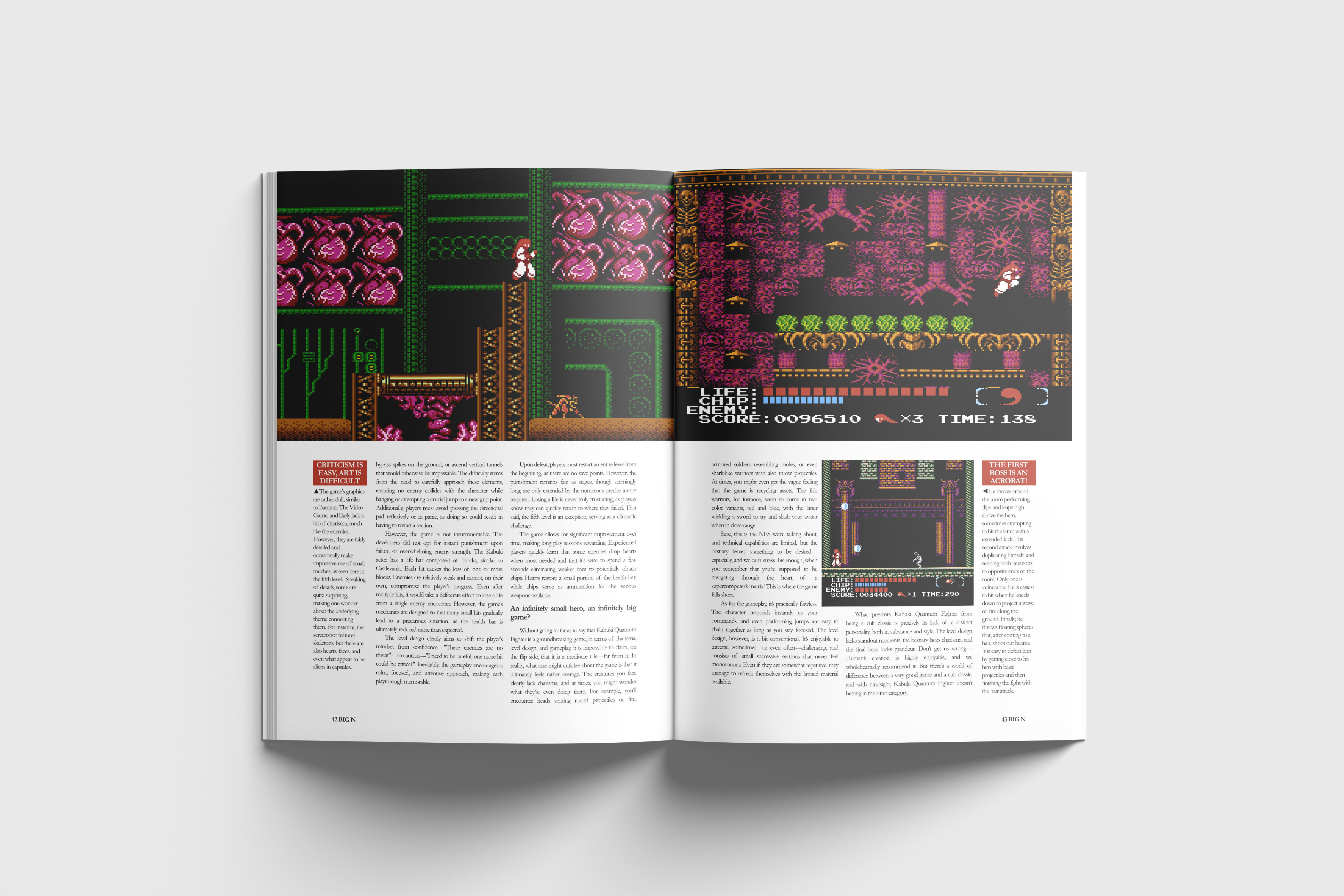 Big N Nintendo dedicated Magazine, Sample Kabuki Quantum Fighter NES