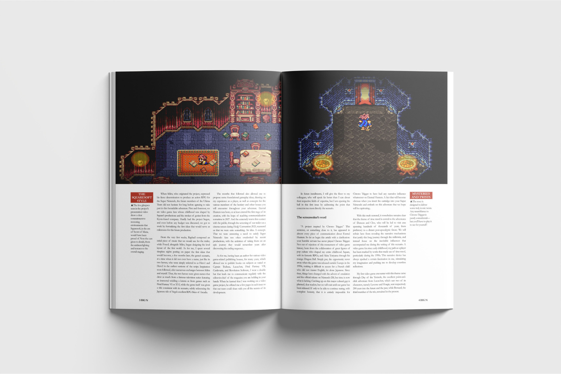 Big N nintendo dedicated magazine Eternal Hunters The Branford Legacy Snes Sample 1